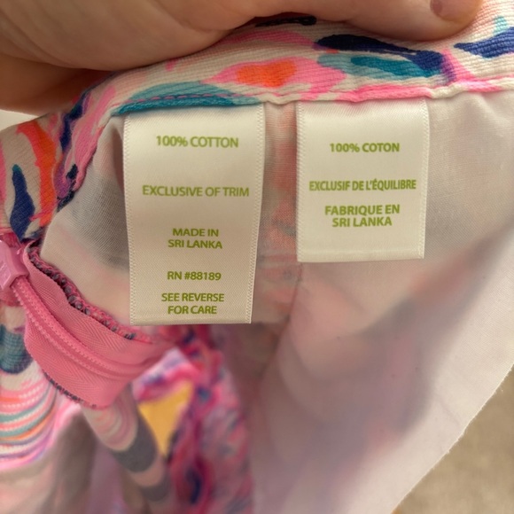 Lilly Pulitzer scalloped Shorts blue pink size 12 - Picture 8 of 8